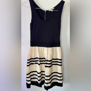 BeBop Black and Cream Striped Dress